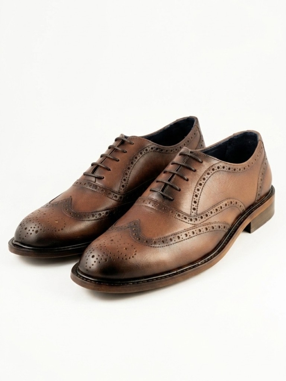 ✨ NIB Baccus Shoemaker Handcrafted Leather Wingtip Brogue Oxfords ✨